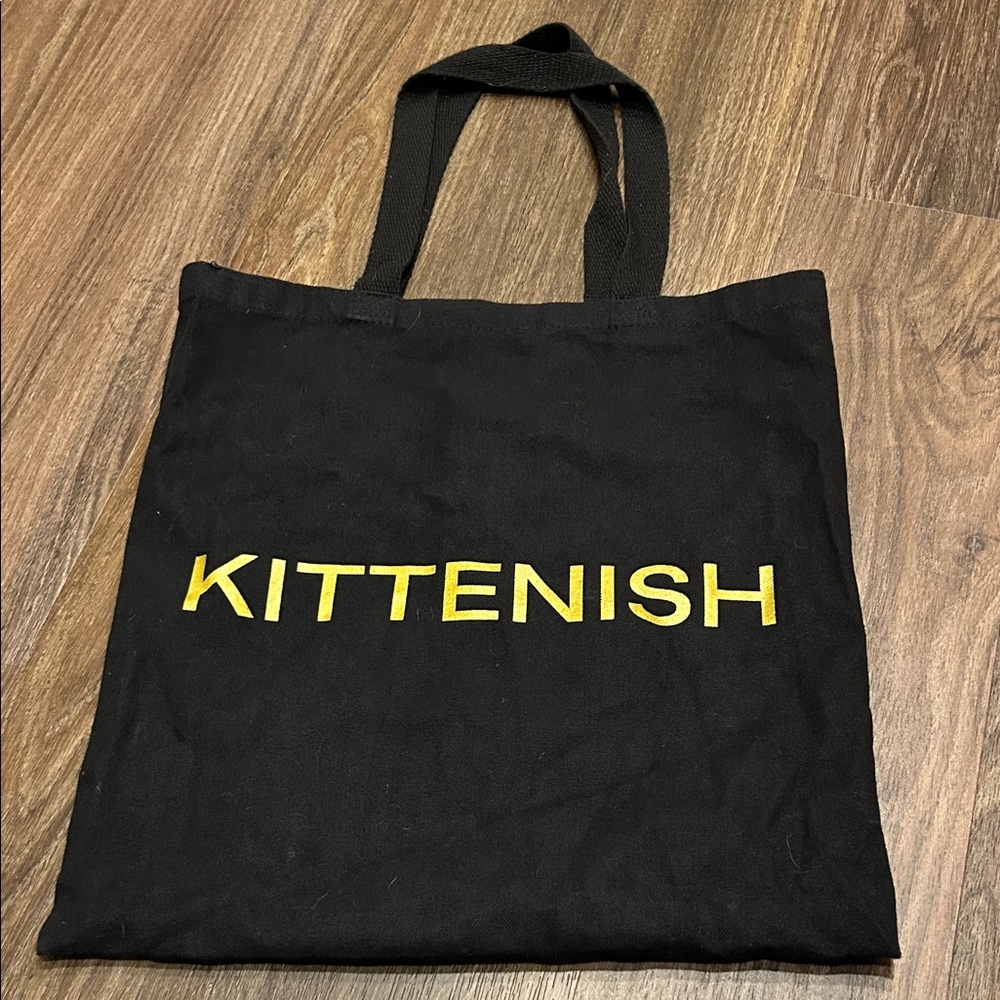 Kittenish Black and Gold Canvas Tote